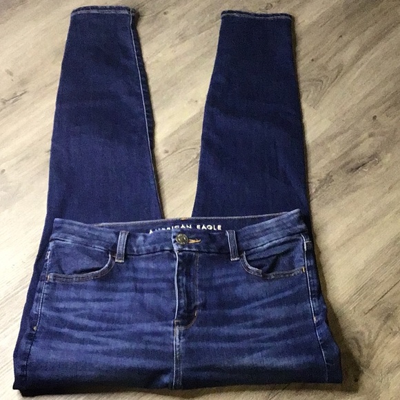 🦅Curvy High Rise Jegging Size 10 American Eagle Blue Jeans # 700 - Picture 3 of 13